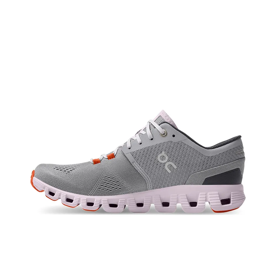 On Running Cloud X Alloy Grey Lily Pink Women
s