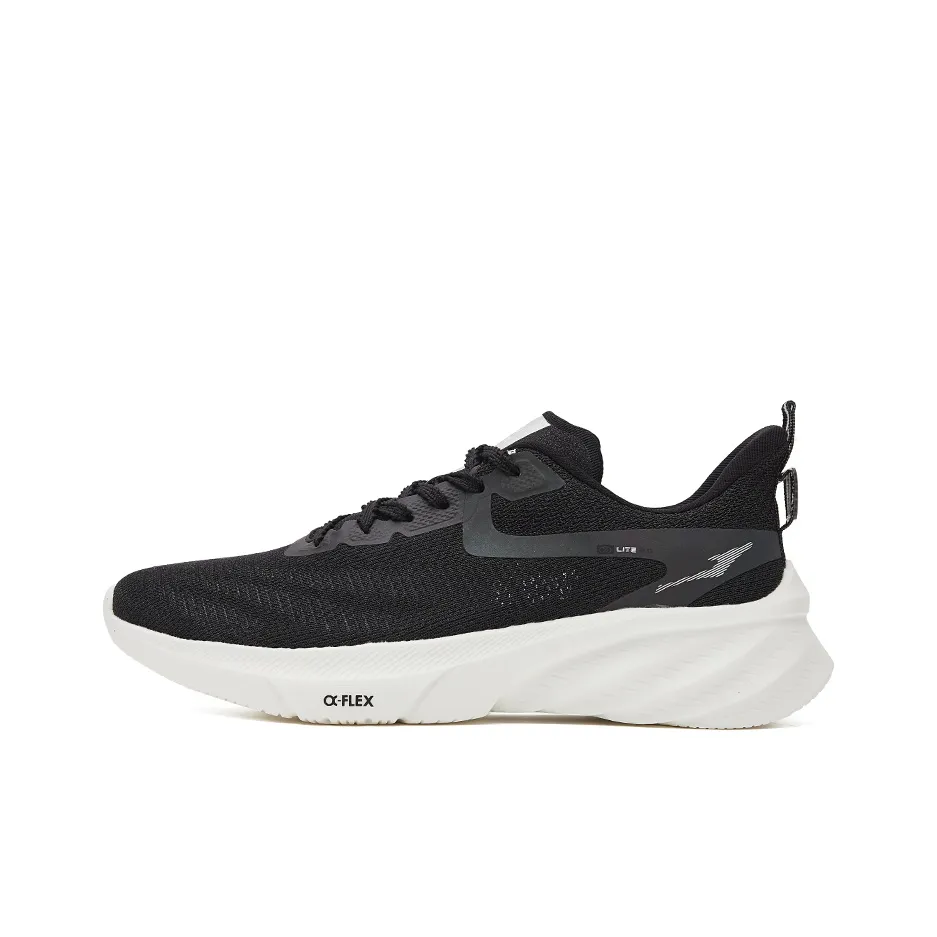 Erke Qi Tan Lite 2.0 Cushioning Anti-Slip And Wear-Resistant Low-Top Running Shoes Men's Black White