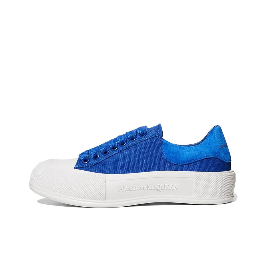 Alexander McQueen Low-Top Stylish Skateboarding Shoes Women's Blue