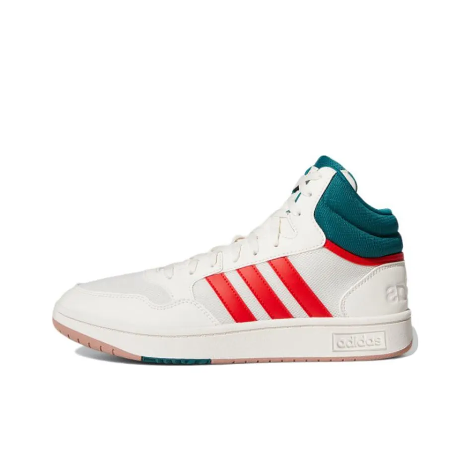 ADIDAS NEO Hoops 3,0 MID Легкий Износостойкий И Не-Слиппер MID Топ Скейтборд Кроссовки Мужские Белый Красный Зеленый