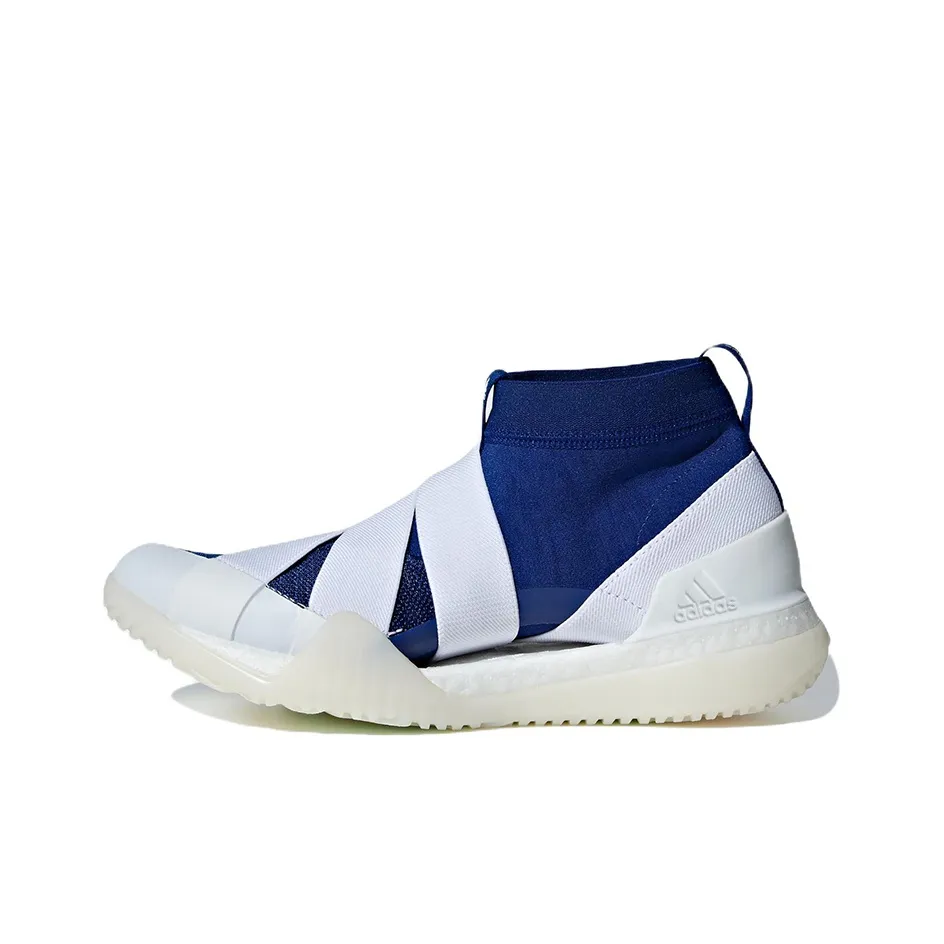 Adidas Pure Boost Series X TR 3,0 Ll Устойчивый к истиранию Дышащий Высокий Топ Беговые кроссовки Женские Белые Синие
