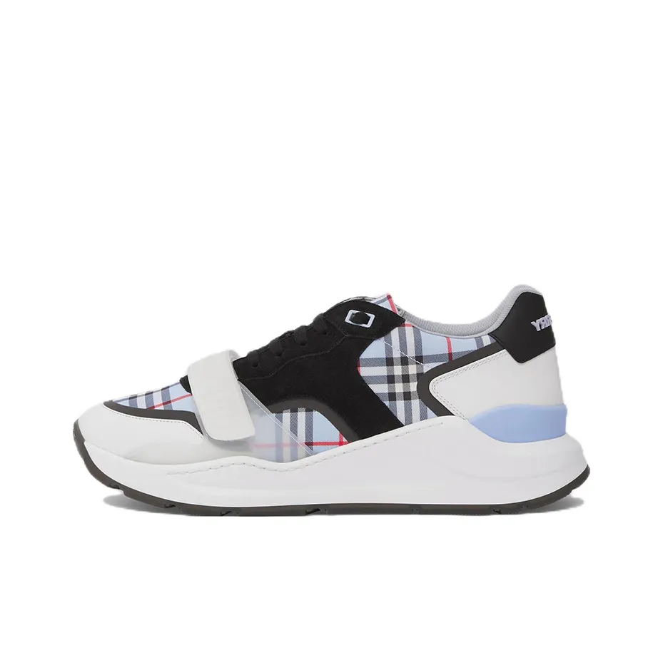 Burberry Ramsey Haymarket Check Print Light Blue White Black