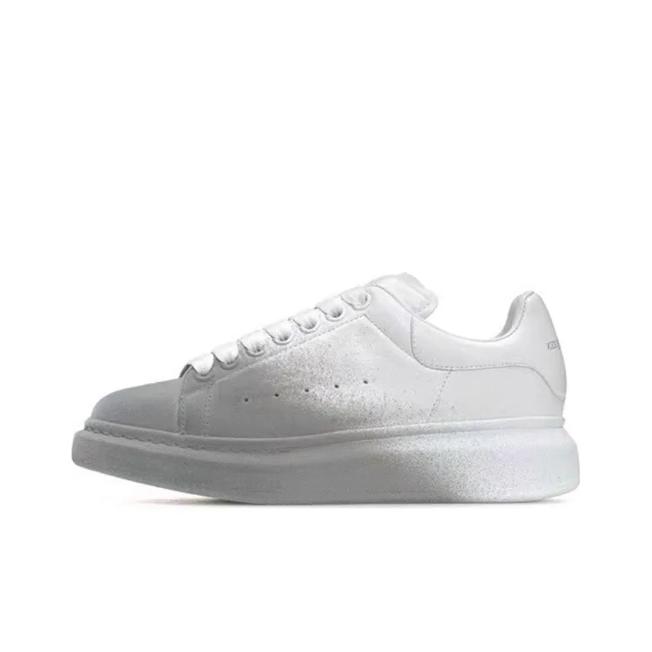 Alexander McQueen Oversized Sneaker 'White Grey Velvet Spray' Women's
