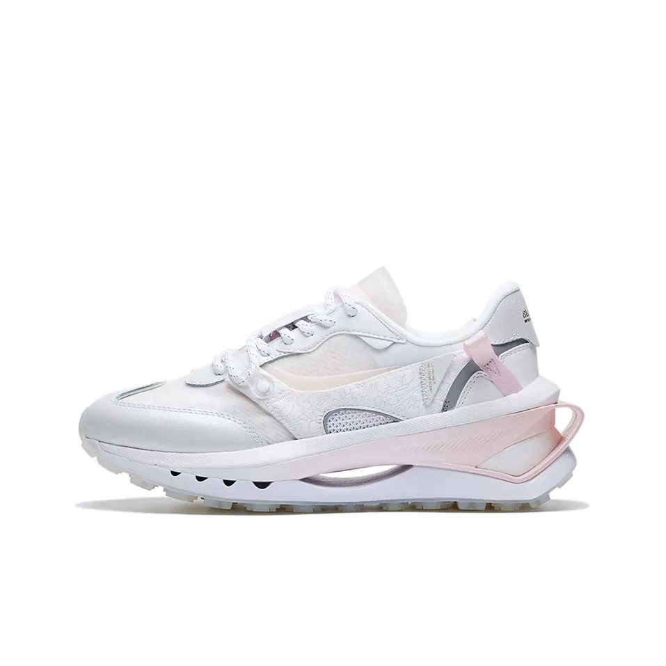 LINING Fangyuan Premium Casual Shoes Women's Low-Top Standard White/New Light Pink