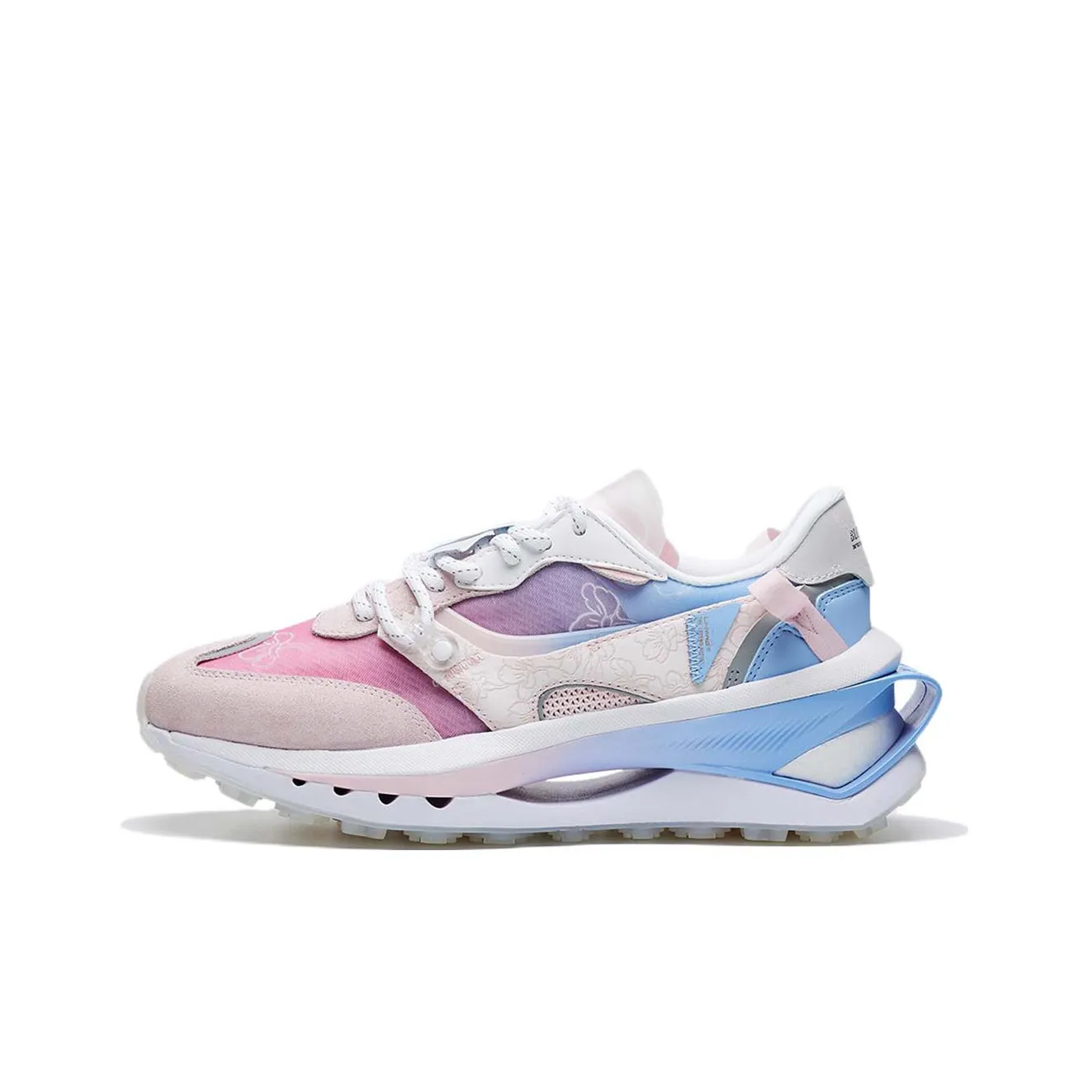 LINING Fangyuan Premium Casual Shoes Women's Low top New Light Pink/Snow Blue