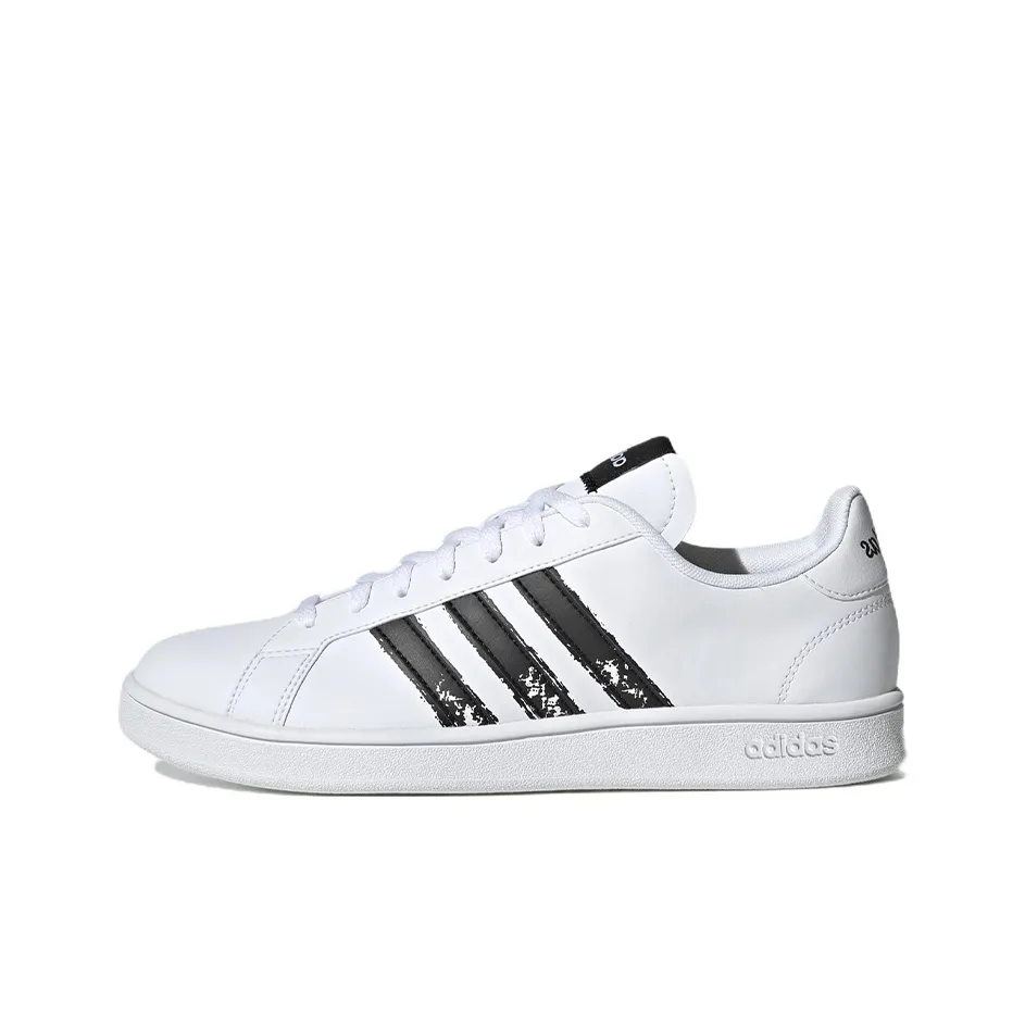 ADIDAS NEO GRAND COURT Основа Beyond Устойчивые к истиранию Низкие Кроссовки для скейтбординга Мужские Белые