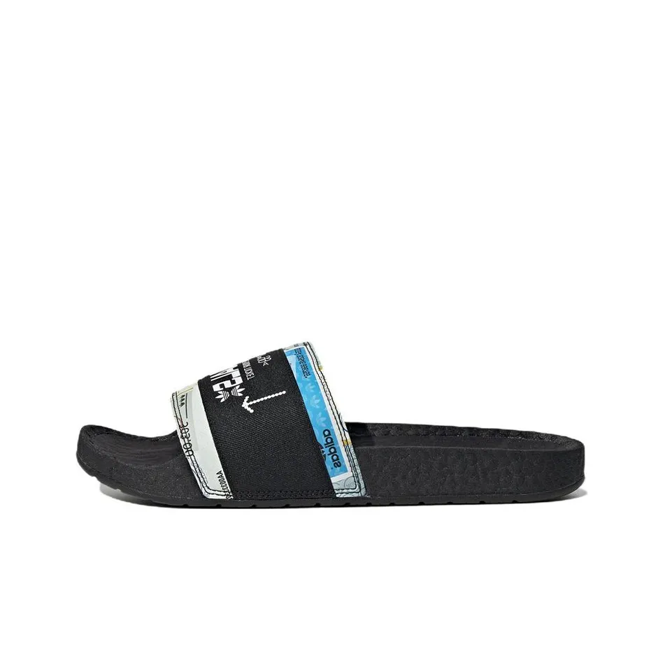 Adidas Originals Adilette Casual Sports Slippers Black White Unisex 'Black White'