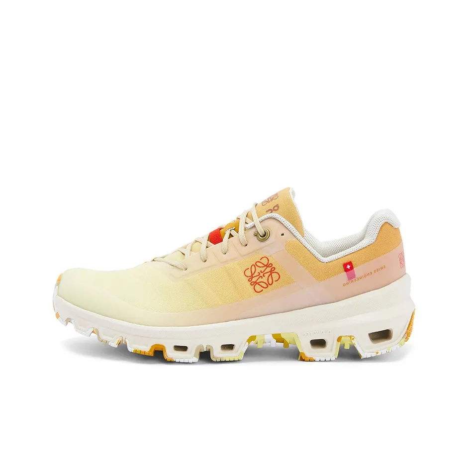 On x LOEWE Cloudventure Wear Resistant Low Top Sports Casual Shoes Men's Gradient Yellow