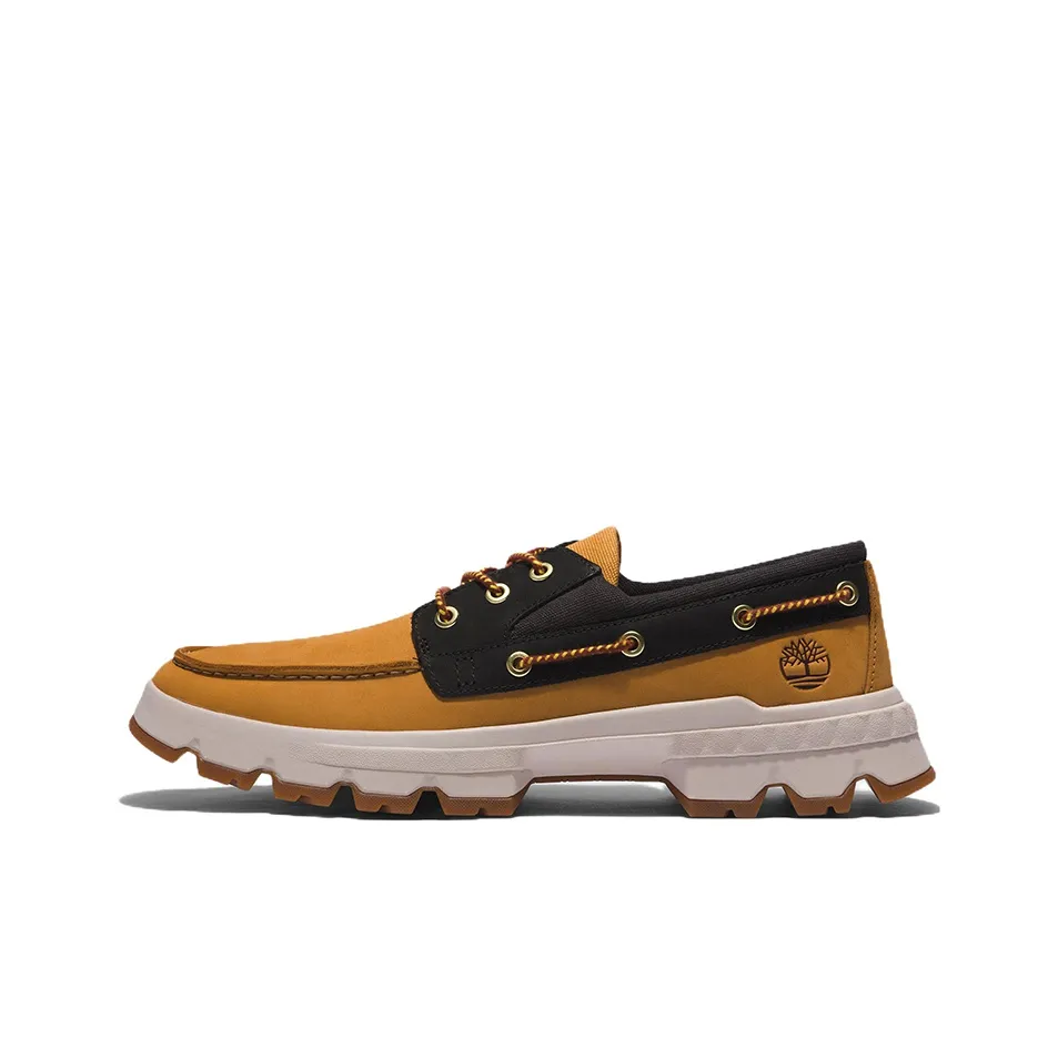 Timberland Moc Палец Устойчивый к истиранию Низкий Топ Casual Мужской Черный Желтый