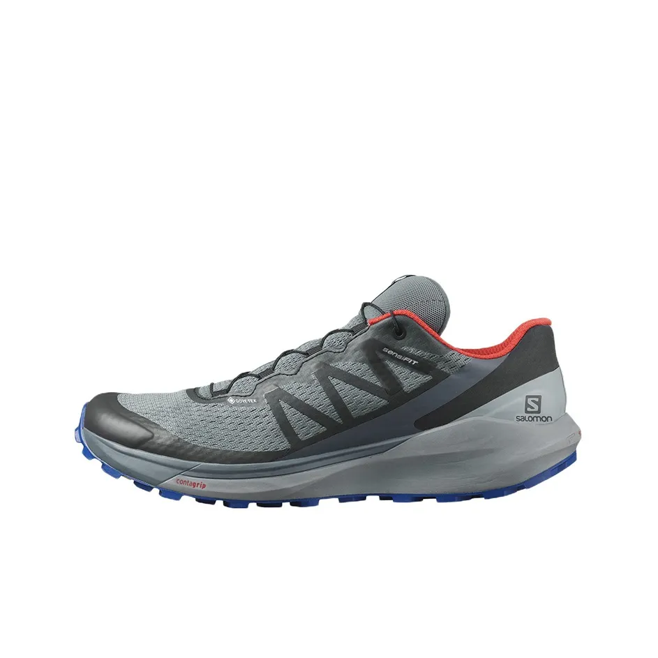 SALOMON Sense Ride 4 Abrasion Resistant Breathable Low Top Trail Running Shoes Men's Gray
