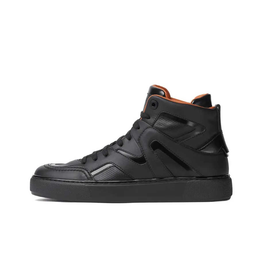 Ermenegildo Zegna Skateboard Shoes Men's High Top Black