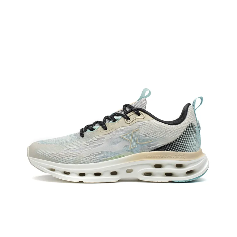 XTEP Shock Absorption Spinning 9.0 Cushioned Wear-Resistant Breathable Low-Top Casual Running Shoes Men's Gray Blue