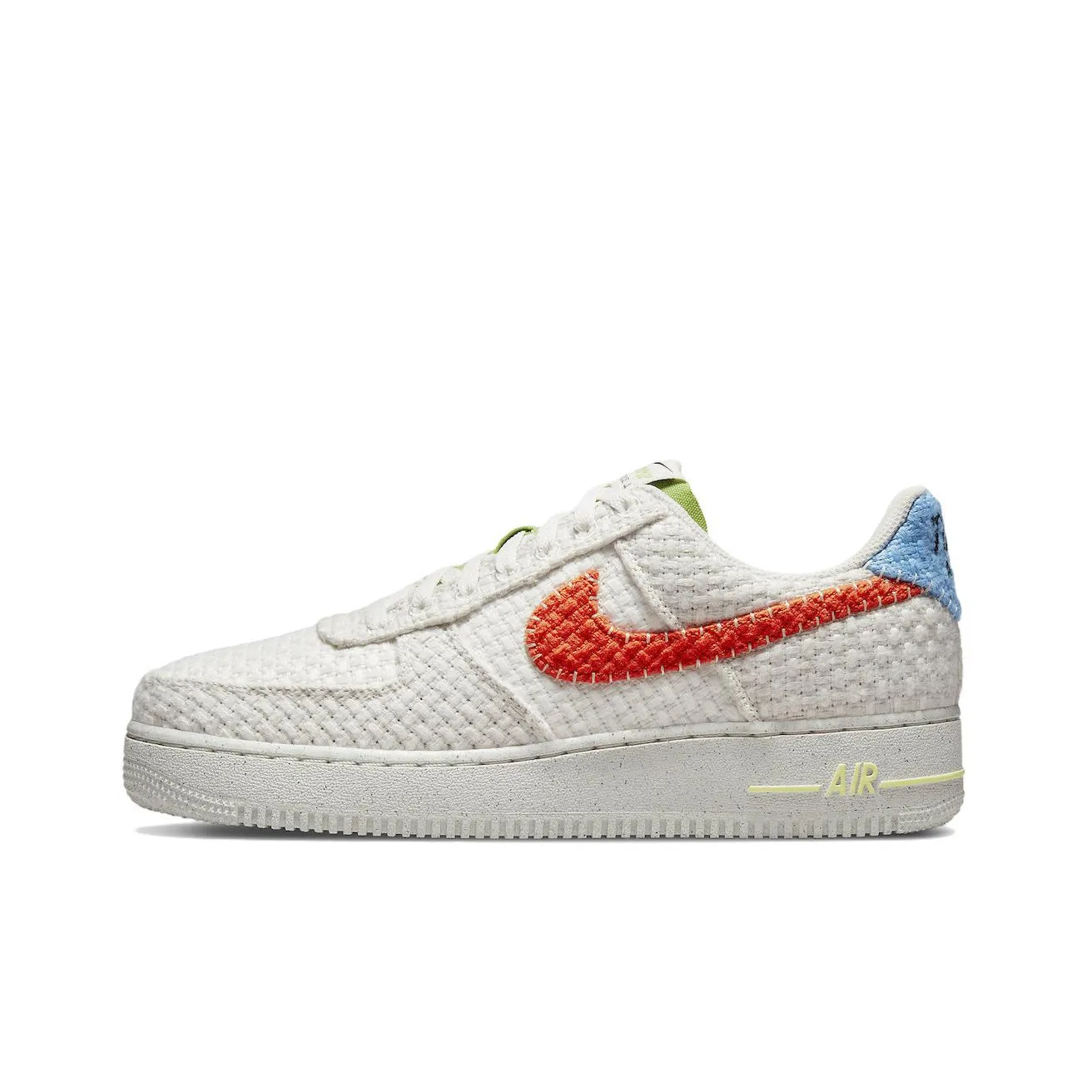 Nike Air Force 1 Skateboard Shoes Men Low Top Beige/Orange/Blue