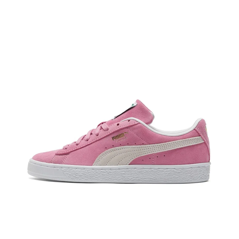 PUMA Suede Classic XXI Classic XXI Low Скейтборд Кроссовки Унисекс Розовые Белые