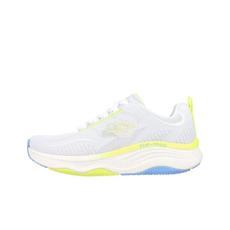 Skechers D'lux Fitness Low Top Casual Shoes Women's White