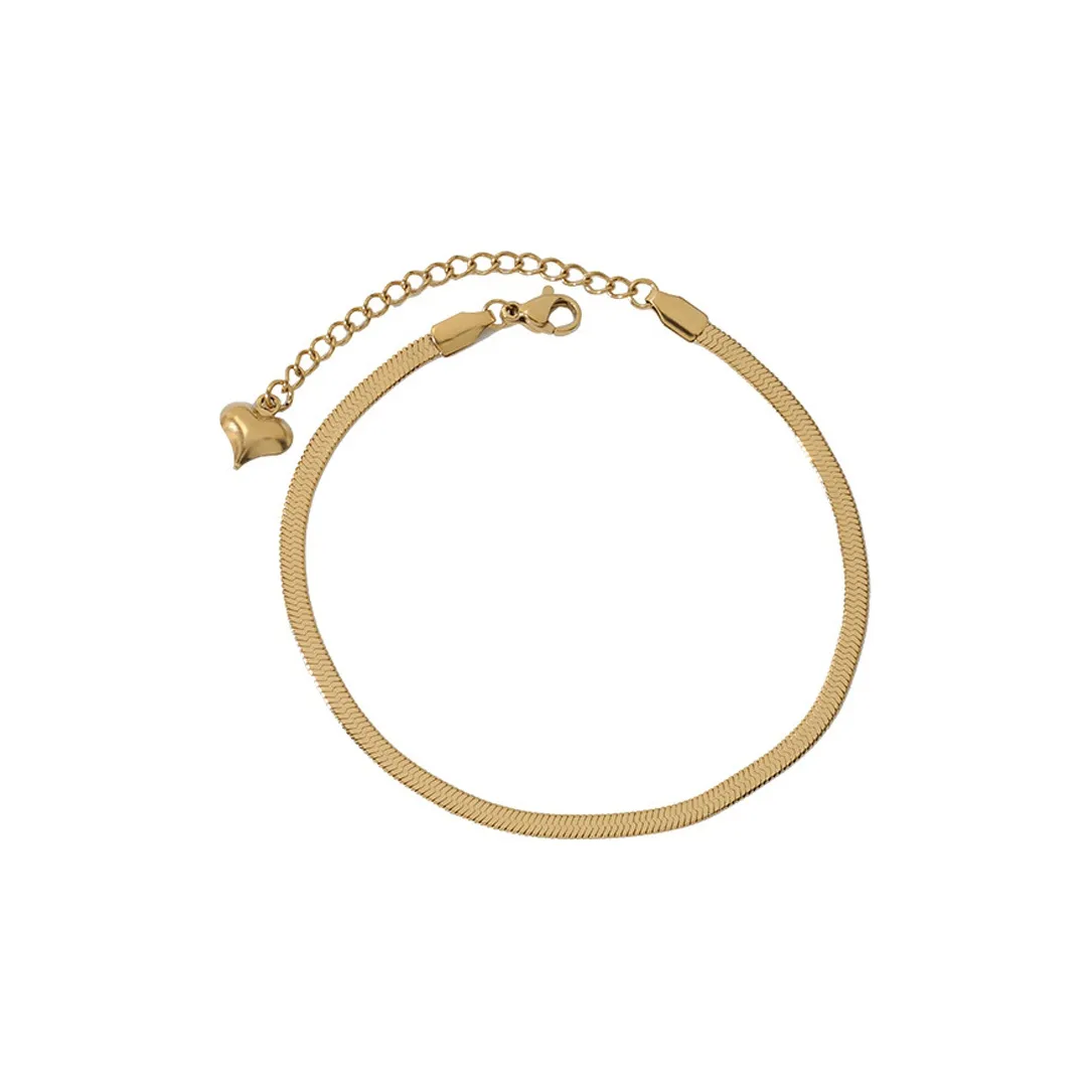 West Island Титановая сталь Браслеты на щиколотку Золотой Женские