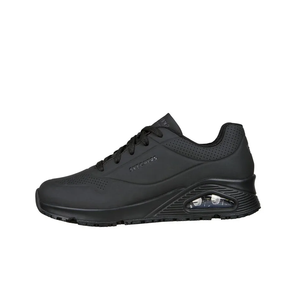 Skechers Uno Low Tops Athleisure Casual Sports Shoe Black Women's