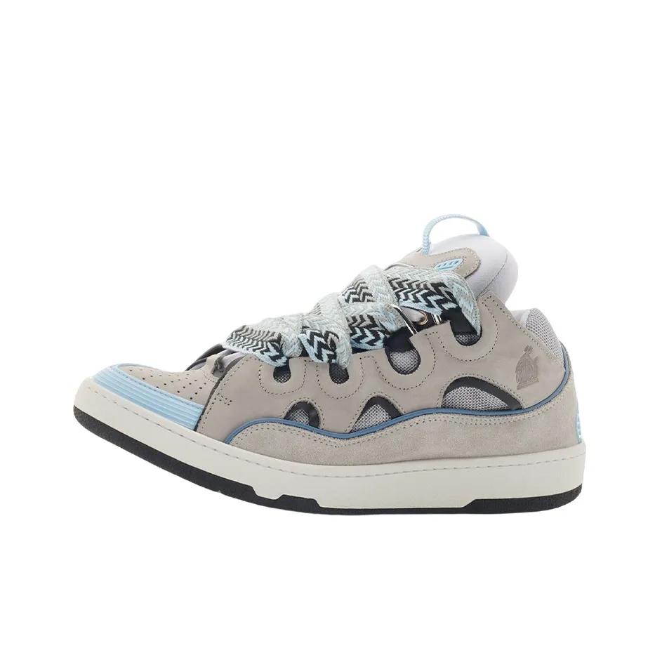 Lanvin Leather Curb Grey Light Blue