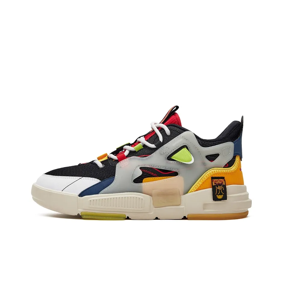 Erke Slip-Resistant Abrasion-Resistant Lightweight MID Skateboarding Shoes Men's Black Yellow Эрке противоскользящий устойчивый к истиранию легкий кроссовки для скейтбординга мужской черный желтый