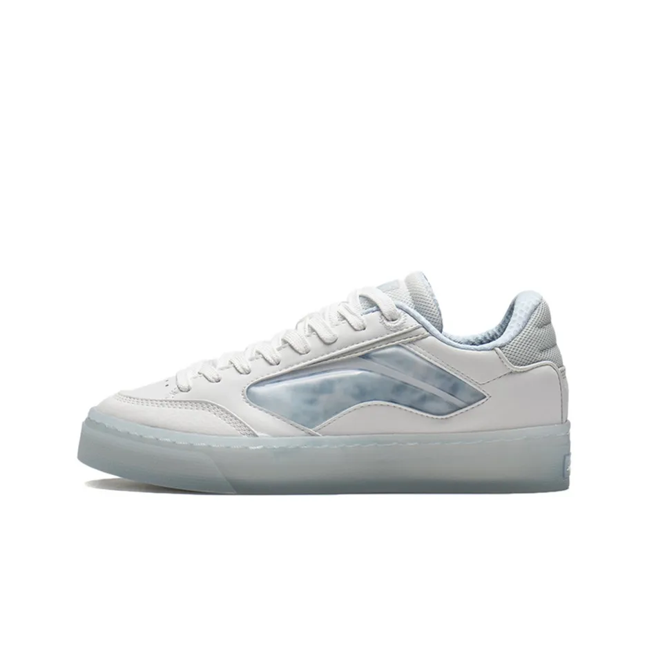 LiNing Wave 180 Low Slip Resistant, Abrasion Resistant, Lightweight Low Top Skateboard Shoes Women's Frost White