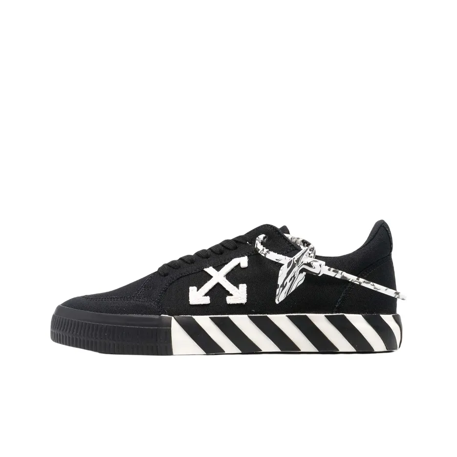 OFF WHITE Low Vulcanized Canvas Sneaker 'Black White Orange'