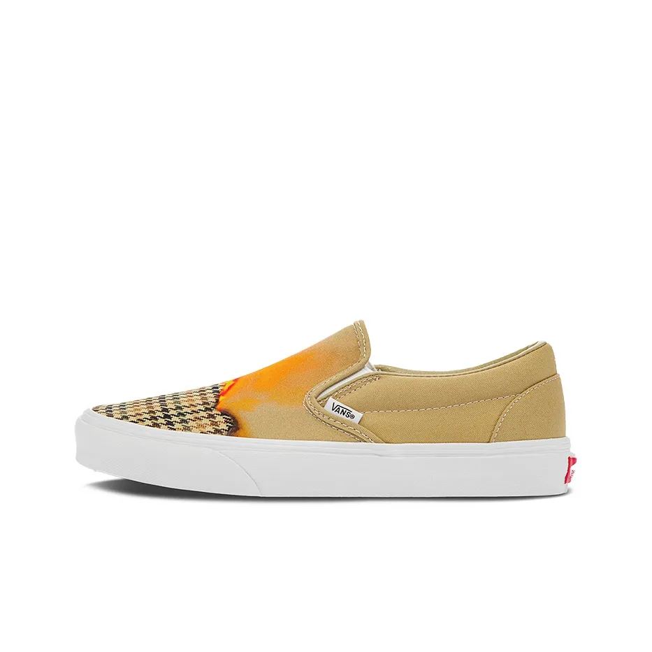 Vans Slip on Low Tops Casual Shoe Unisex Brown Yellow