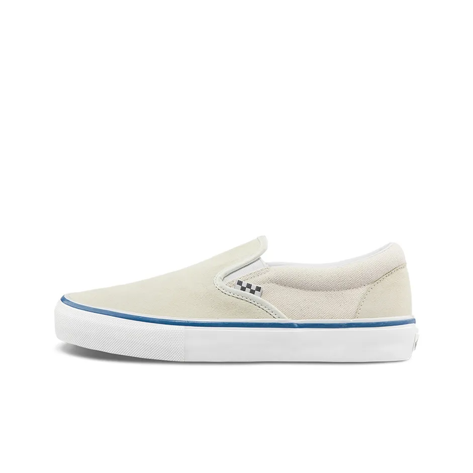 Slip On Skate Vans 'Raw Canvas   Classic White'