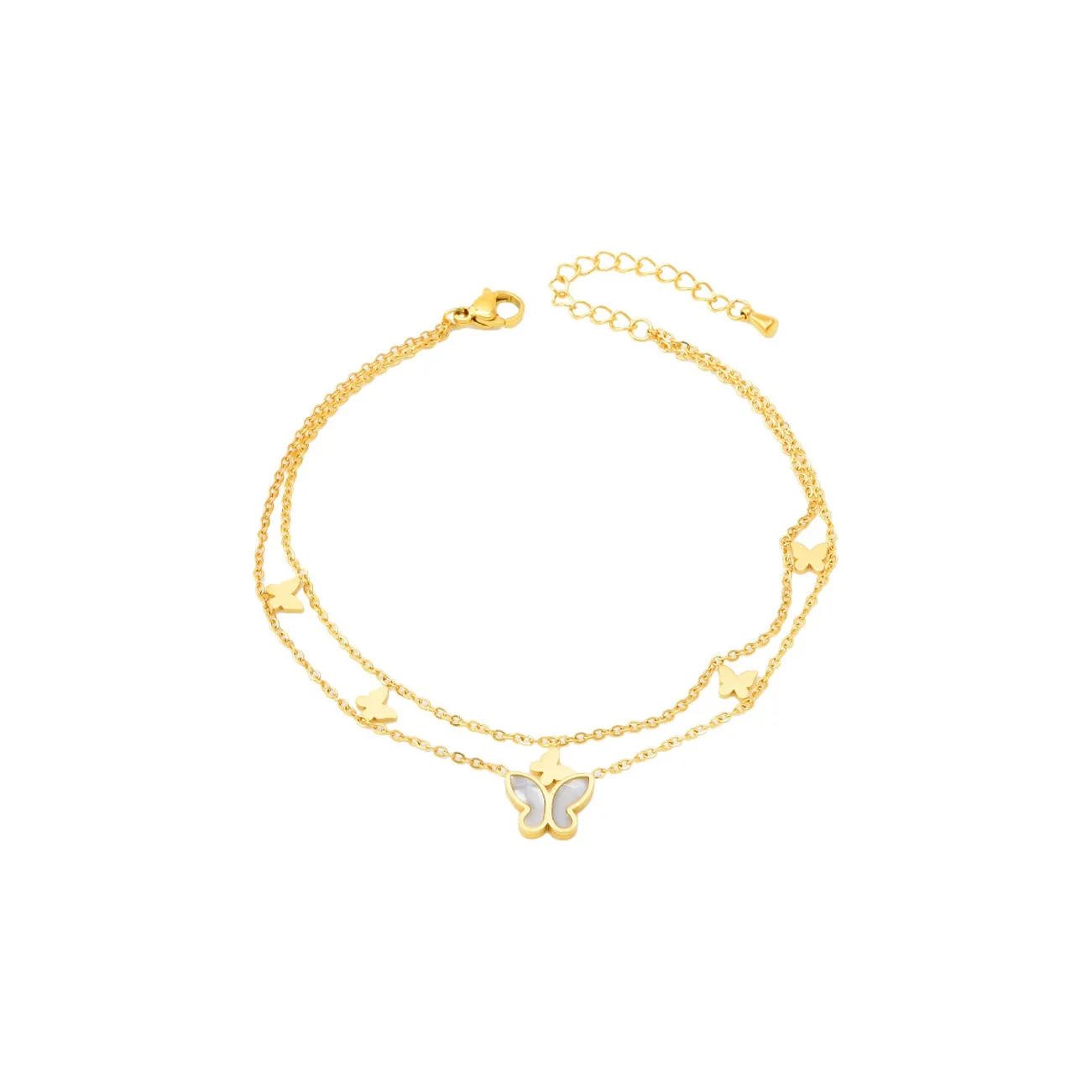 West Island Титановая сталь Браслеты на щиколотку Золотой Женские