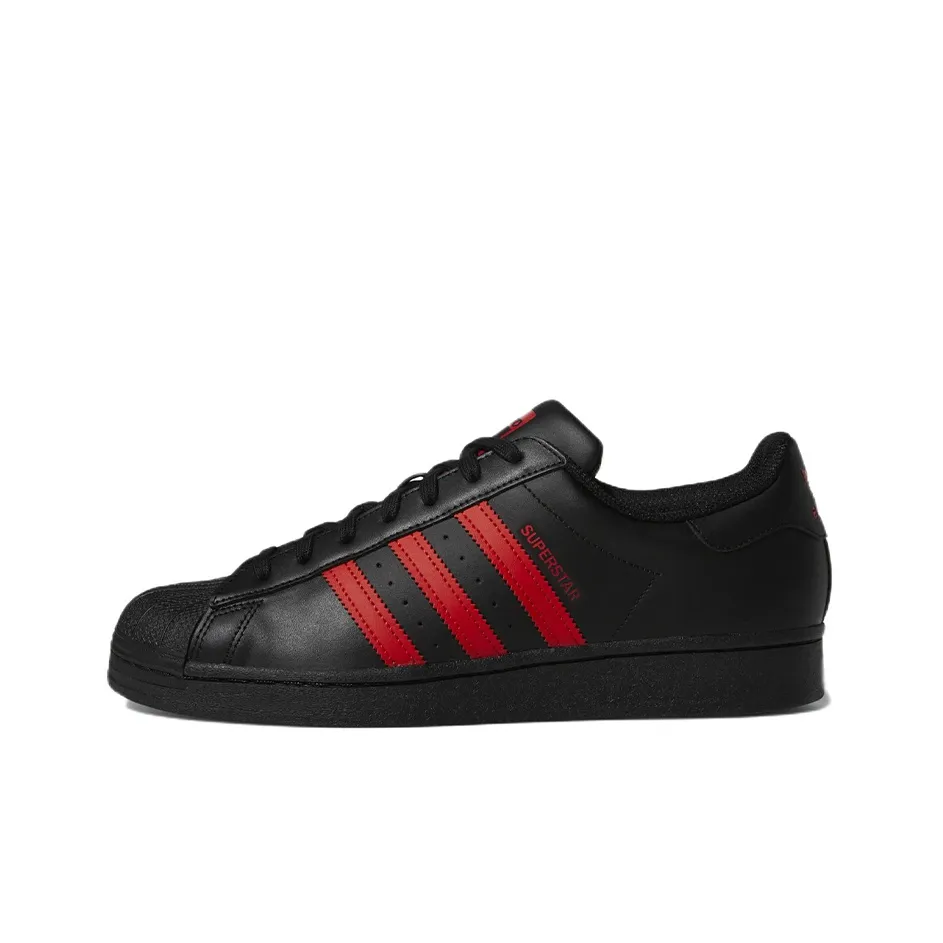 Adidas Superstar 'Core Black Vivid Red'