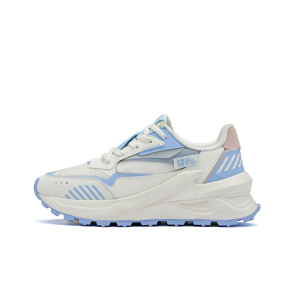 361° Long Wind Casual Shoes Women's Low Top Feather White/Wind Blue