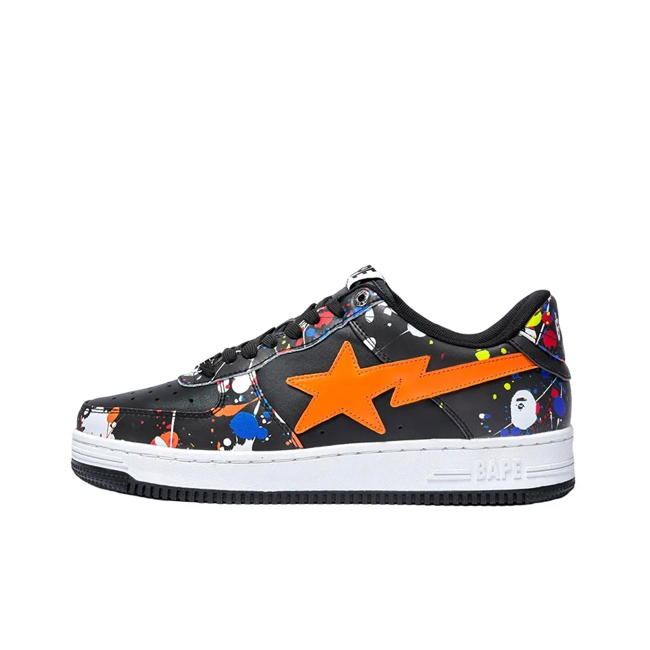 A BATHING APE STA Стильные Скейтбординги Женские Черный Оранжевый