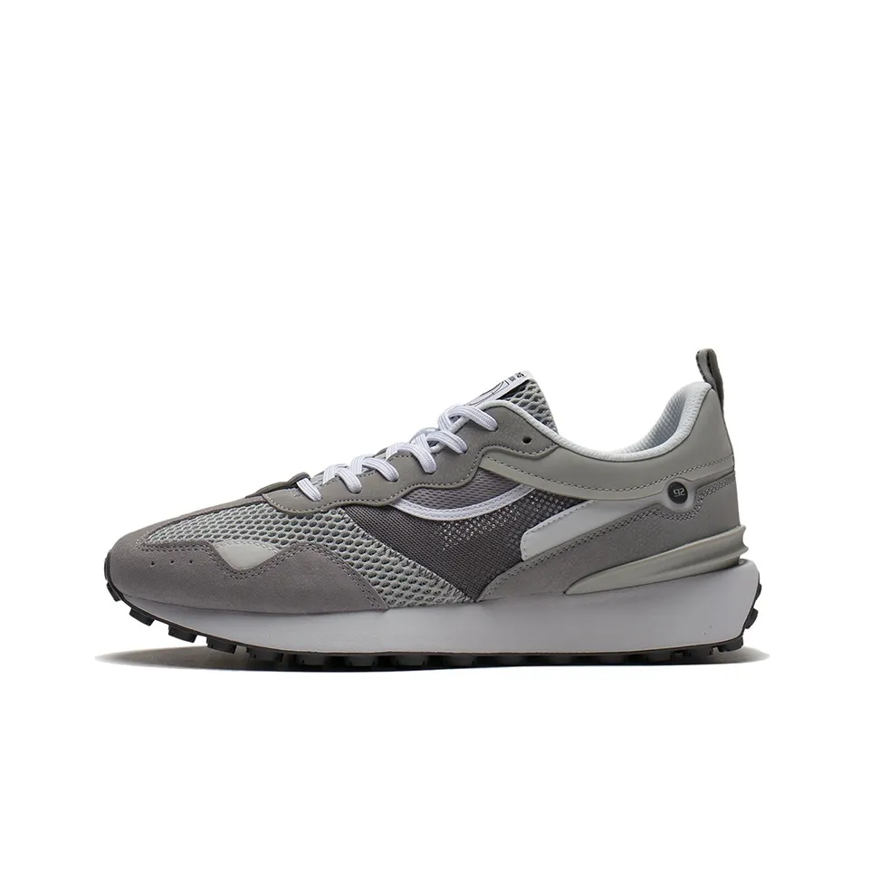 LiNing Fangyuan Classic Anti Slip Wear Resistant Low Top Sports Casual Shoes Men's Gray