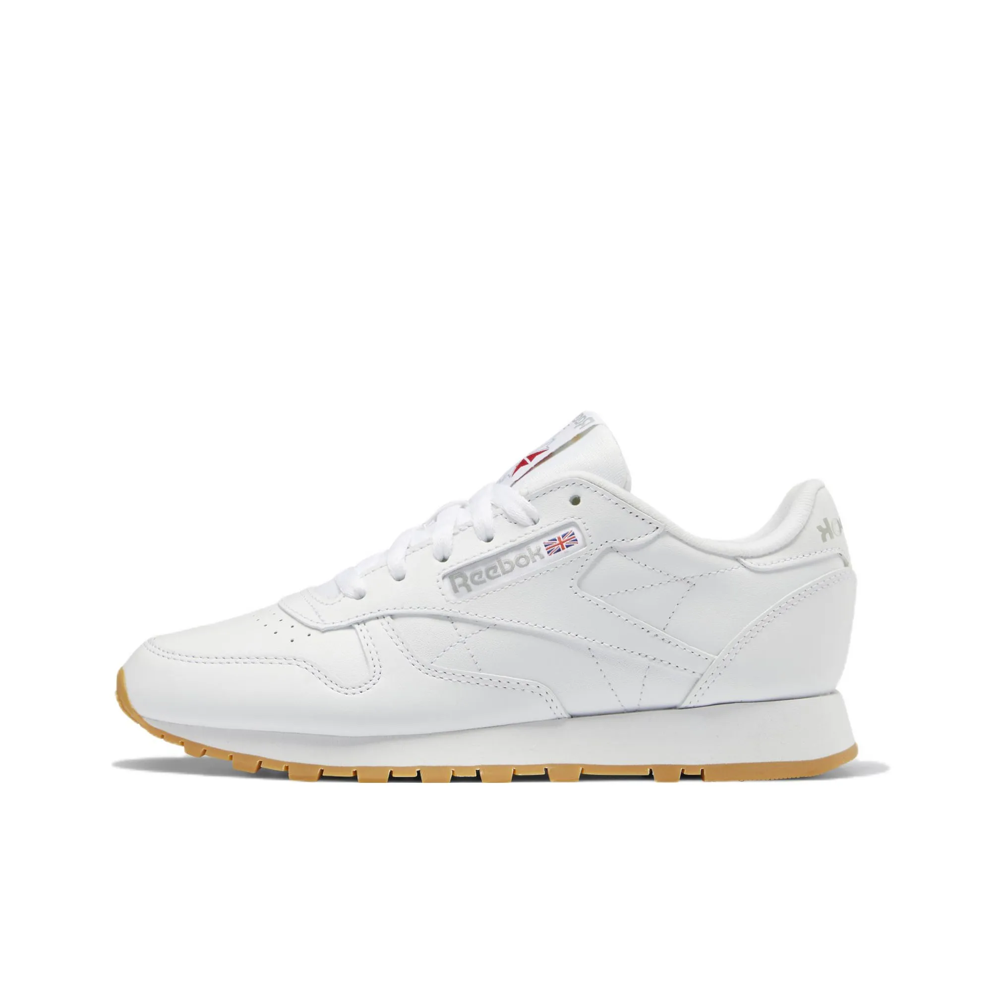 Reebok Classic Leather Running Shoes Women's Low Top Bright White