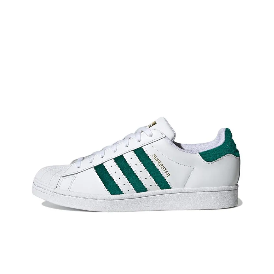 Adidas Originals Superstar Chenille Stripes Cloud White Green