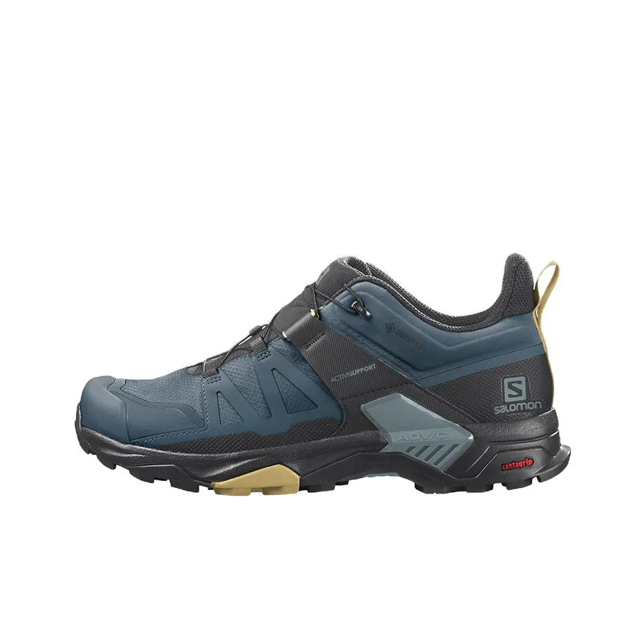 SALOMON X Ultra 4 Mountaineering & Hiking Shoes Men's Low Top Black/Blue