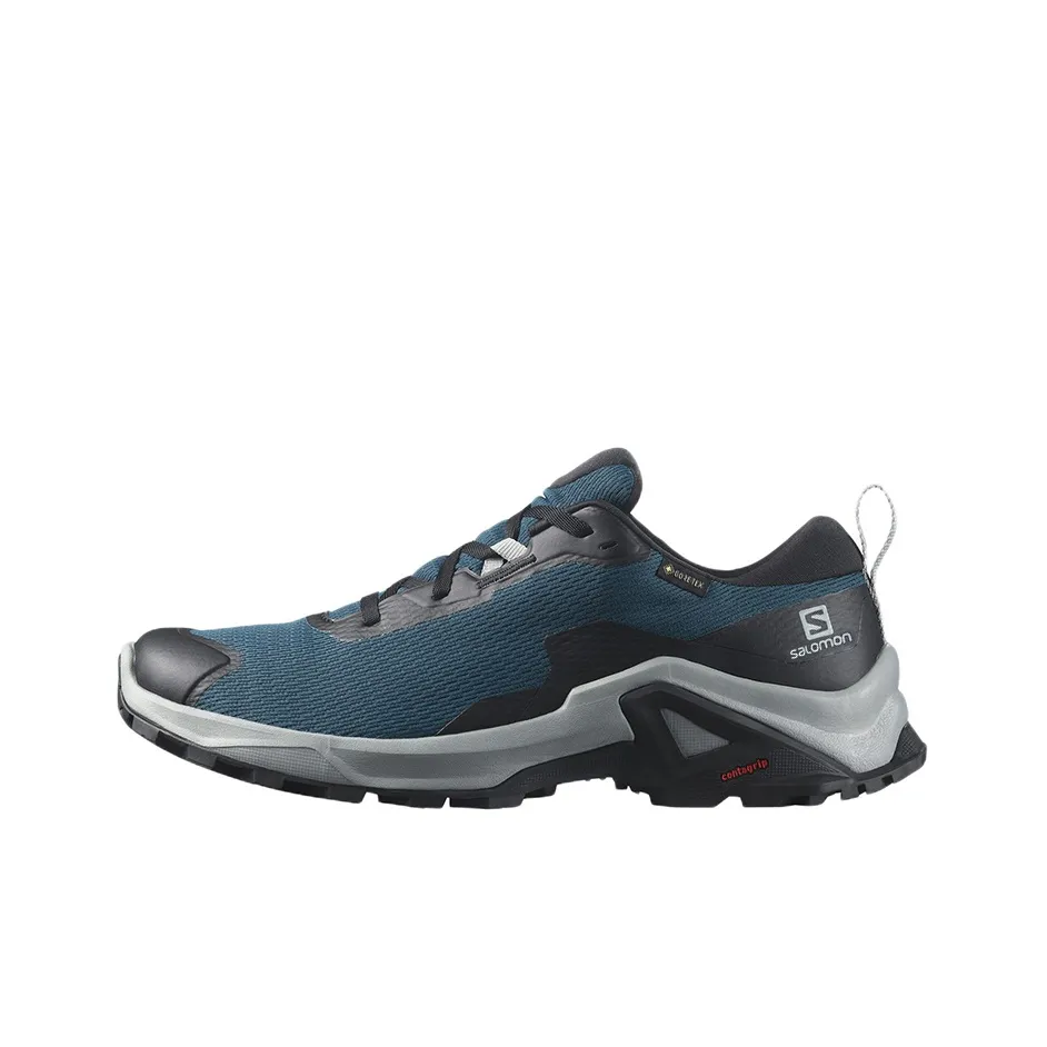 SALOMON Gore Tex Mountaineering & Hiking Shoes Men's Low Top Blue/Black