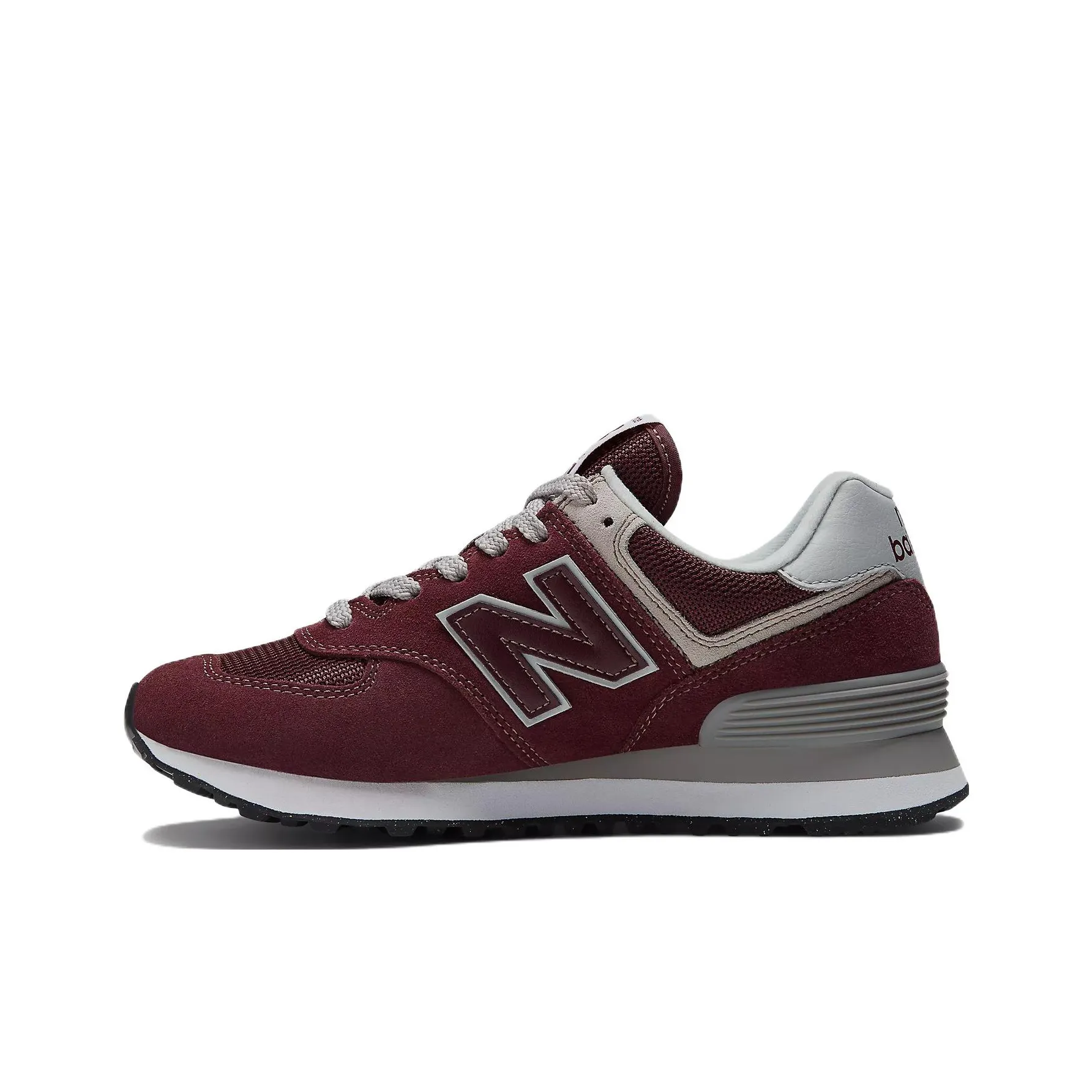 New Balance NB 574 Износостойкий и Легкий Низкий Топ EVA Резина Беговые Кроссовки Женские Темно-Красный