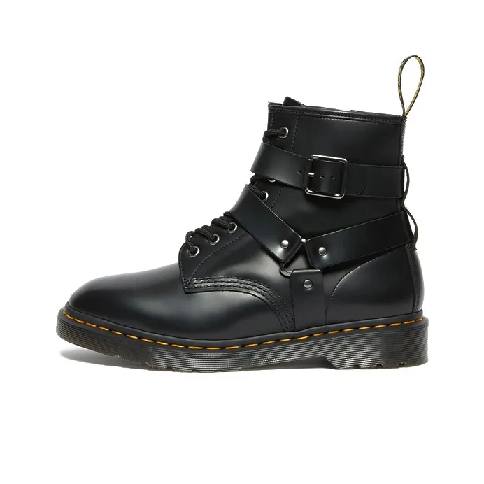 Dr. Martens Cristofor Leather Harness Lace Up Boots 'Black'