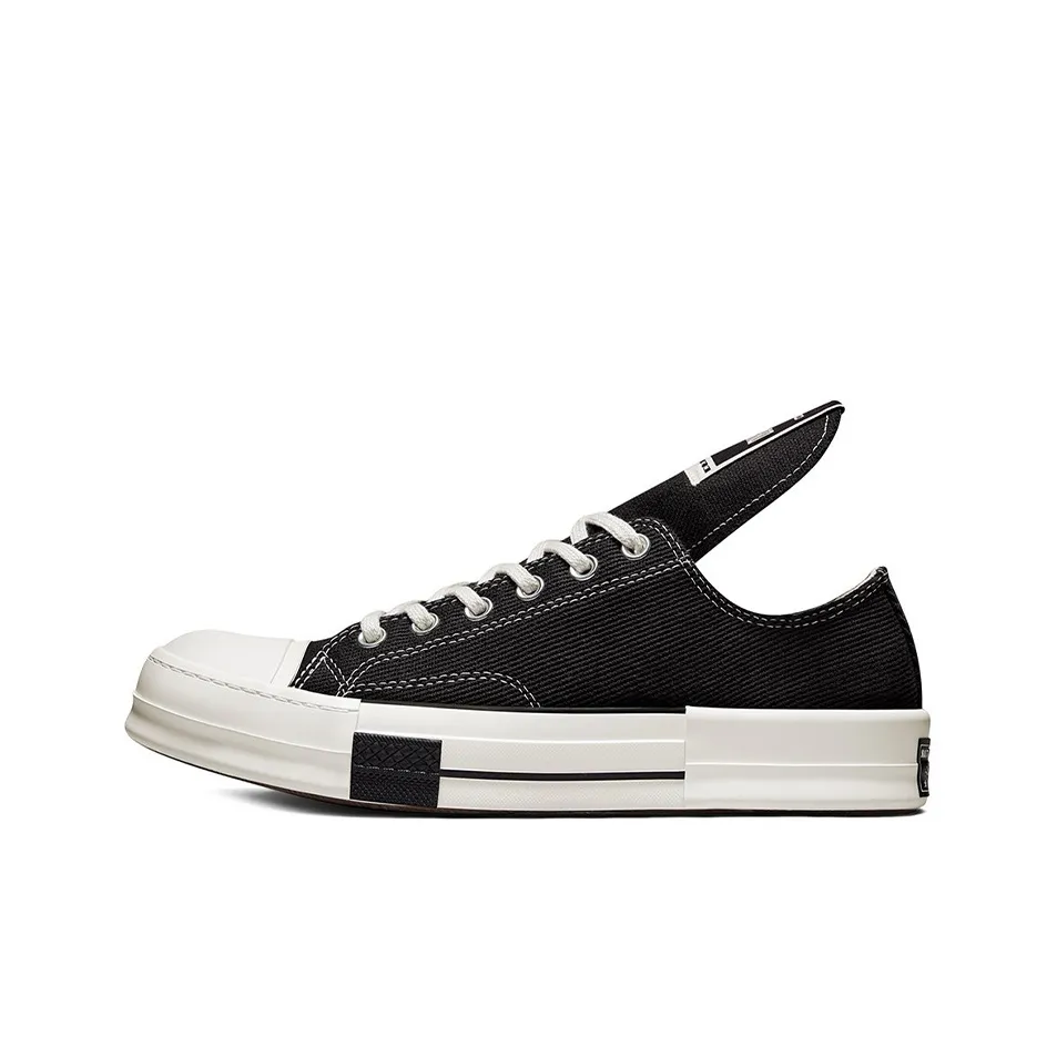 Converse x RICK OWENS/RO Low Top Stylish Skateboarding Shoes Men's Black