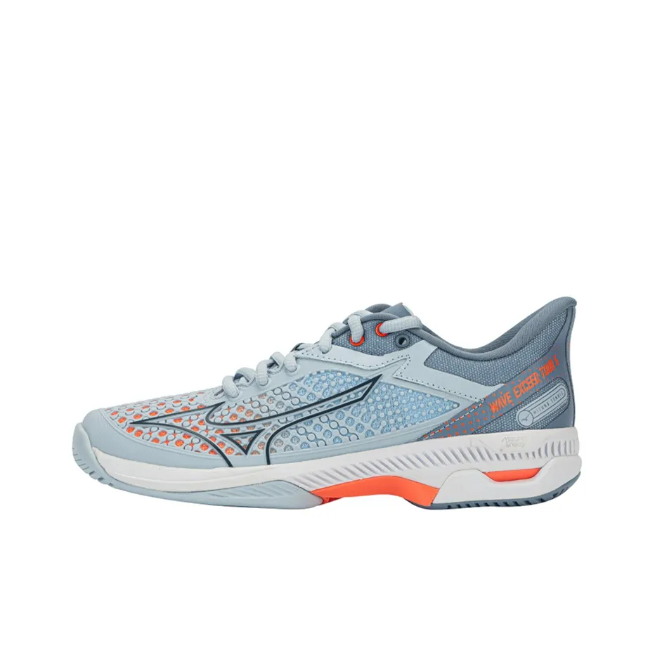Mizuno Wave Enforce Cushioning Anti-Slip Wear-Resistant Breathability Low-Top Tennis Shoes Women's Blue Orange