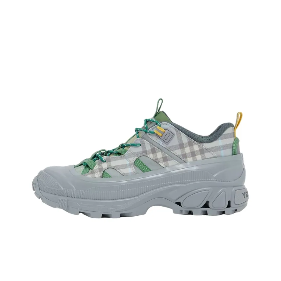 Burberry Arthur Low Top Check Sneaker Grey Green
