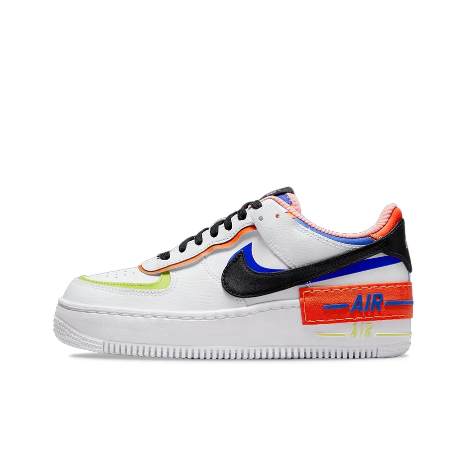 Nike Air Force 1 Skateboard Shoes Women's Low Top Black/Blue/Green/Black/Pink