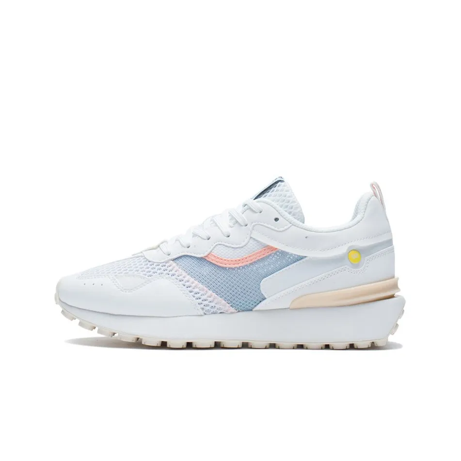 LiNing Fangyuan Classic Low-Top Sports Casual Shoes Women's White Blue