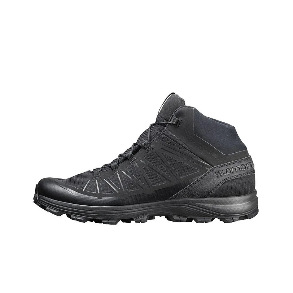 SALOMON Abrasion Resistant Mid Top Trekking Shoes Men's Black