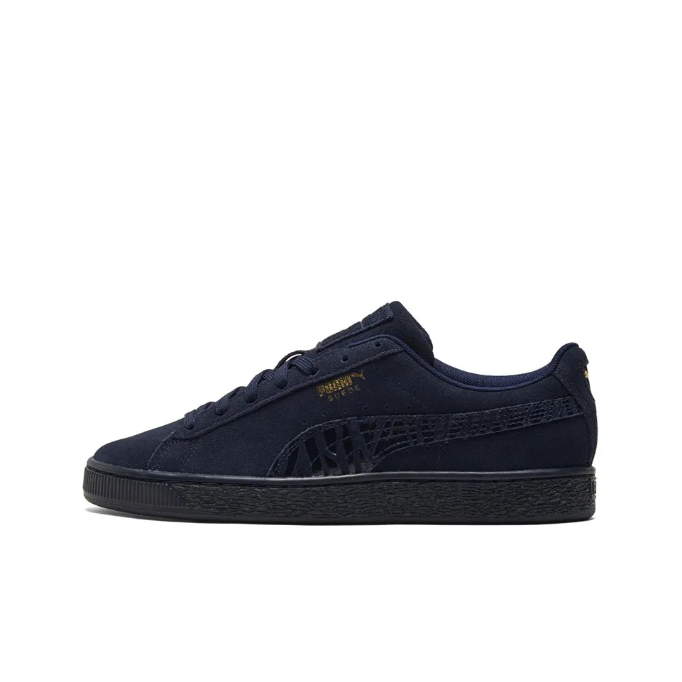 PUMA Suede Series MONO Deboss Low Скейтборд Кроссовки Унисекс Темно-синий