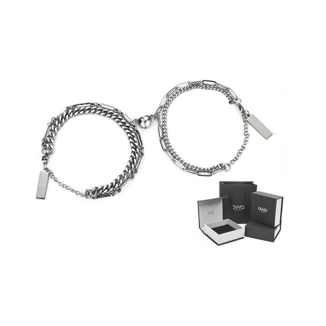 OWO Браслеты из титановой стали Унисекс