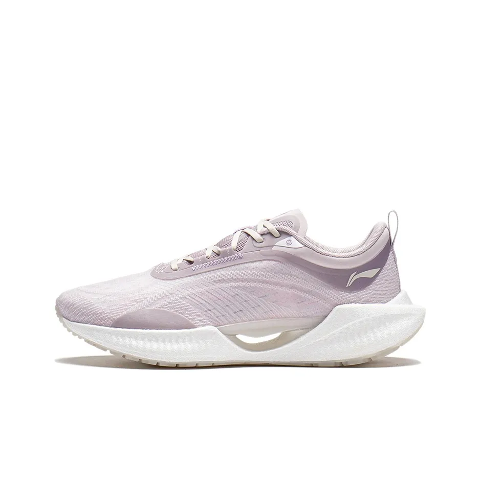 LiNing Super Light 19 Breathable And Lightweight Low Top Running Shoes Women's Dusty Pink Purple