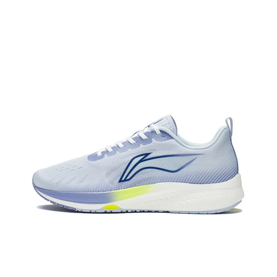 LiNing Red Hare 5 Cushioned Slip Resistant Abrasion Resistant Low Top Running Shoes White Purple