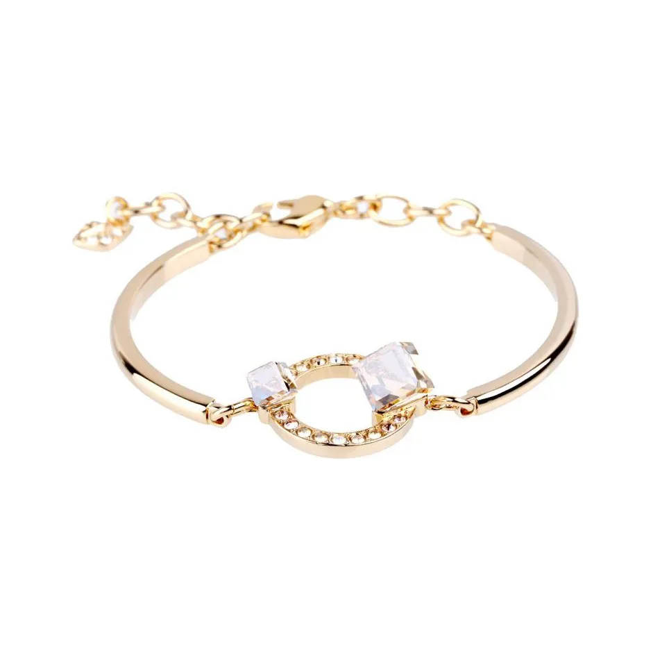 Swarovski Diapason Кристальные Браслеты Золотые Женские