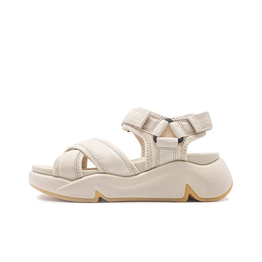 Ecco Tide Fun Beach Sandals Women's Lime Gray